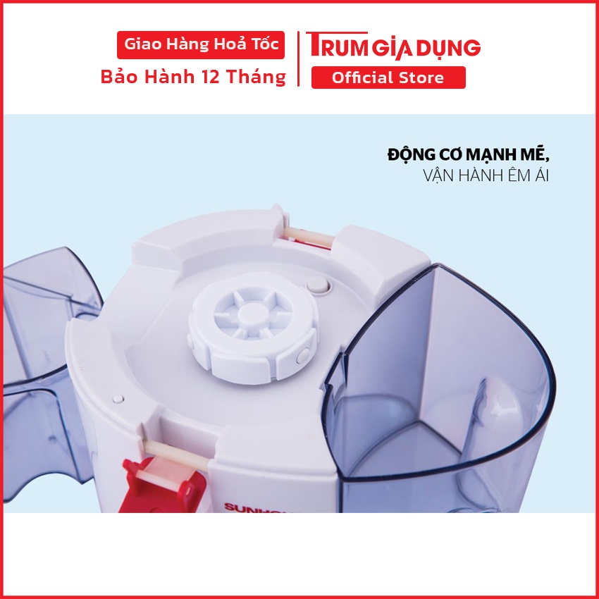 Máy ép trái cây, máy ép hoa quả Sunhouse SHD5520 màu trắng đỏ, ép cam, ổi, táo, bảo hành 12 tháng.