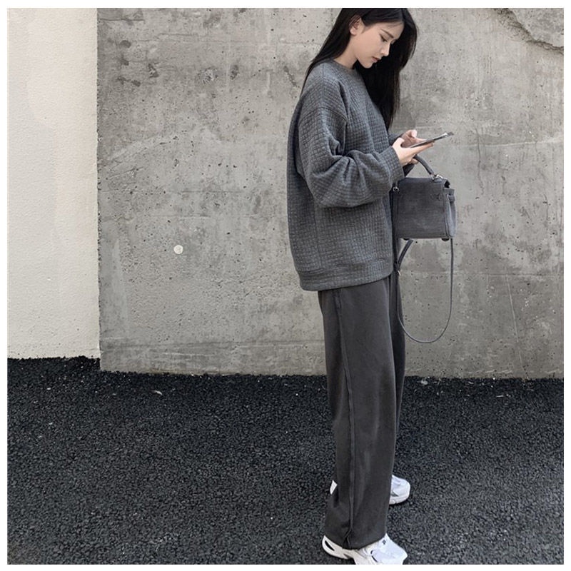 Áo sweater tay dài cổ tròn màu xám in chữ Hormones 2021 thời trang cho nữ | BigBuy360 - bigbuy360.vn