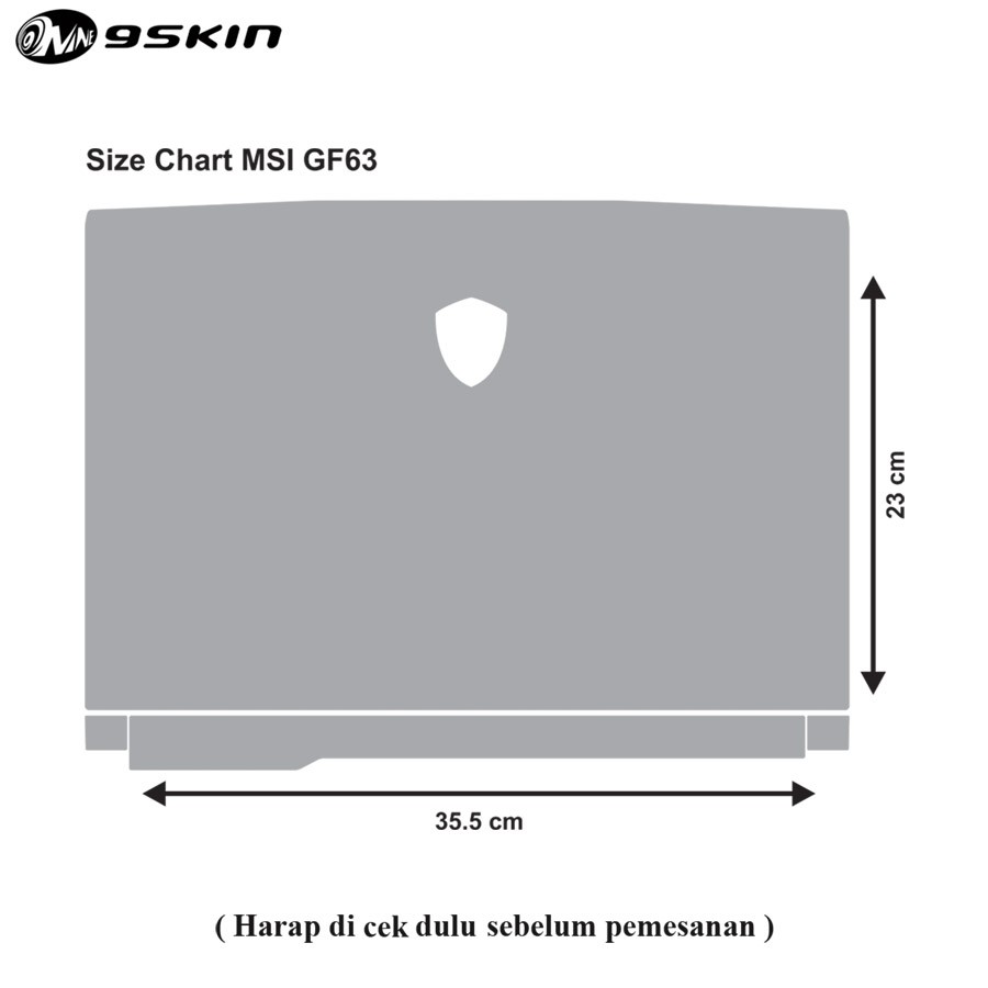 Phụ Kiện 9skin - Skin For Msi Gf63 - Màu Đen Bằng Vinyl Và Sợi Carbon