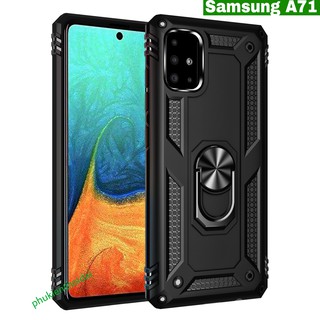 Ốp lưng Samsung A71 chống sốc giá đỡ nhẫn iring quân đội cao cấp