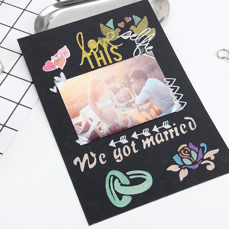 Sticker nhũ họa tiết chữ sang trọng (SN06)