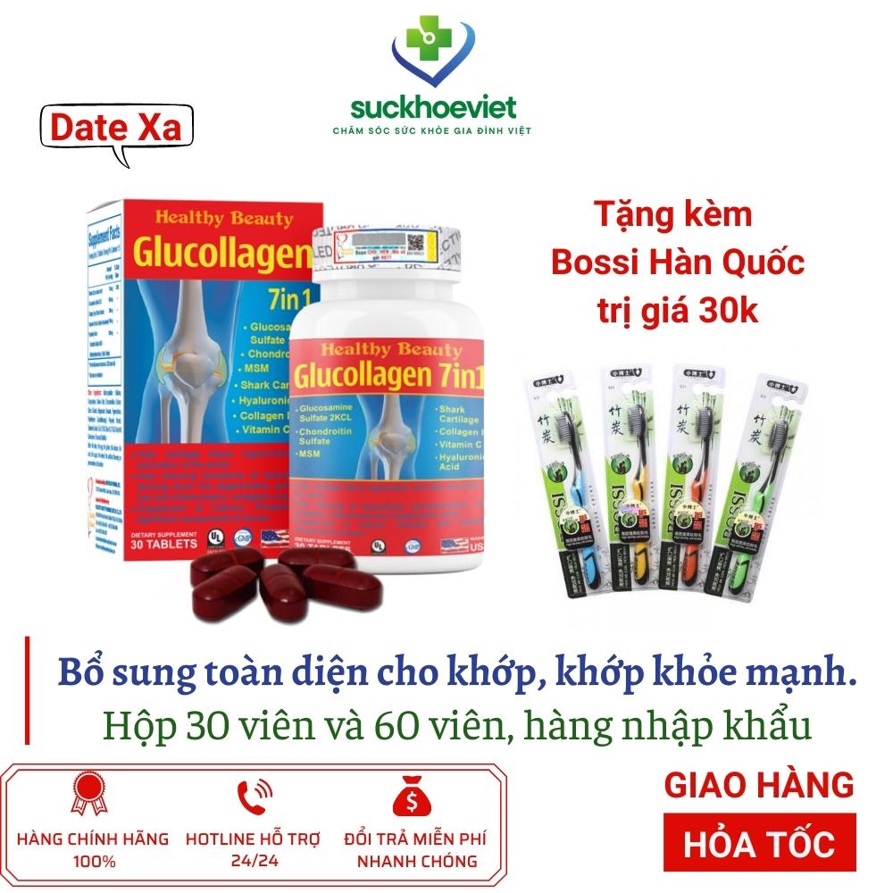 Glucollagen 7 in 1 viên uống hỗ trợ xương khớp - Hộp 30 viên, 60 viên