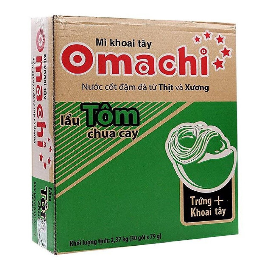 Mì khoai tây Omachi thung 30 góix80g