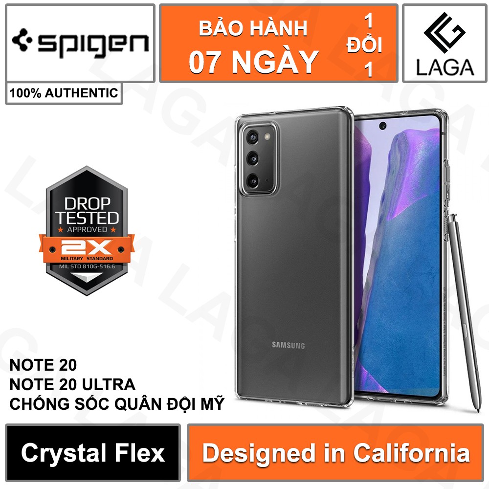 Ốp Lưng Spigen Crystal Flex Samsung Galaxy Note 20 / Note 20 Ultra - Chống Sốc Chuẩn Quân Đội Mỹ