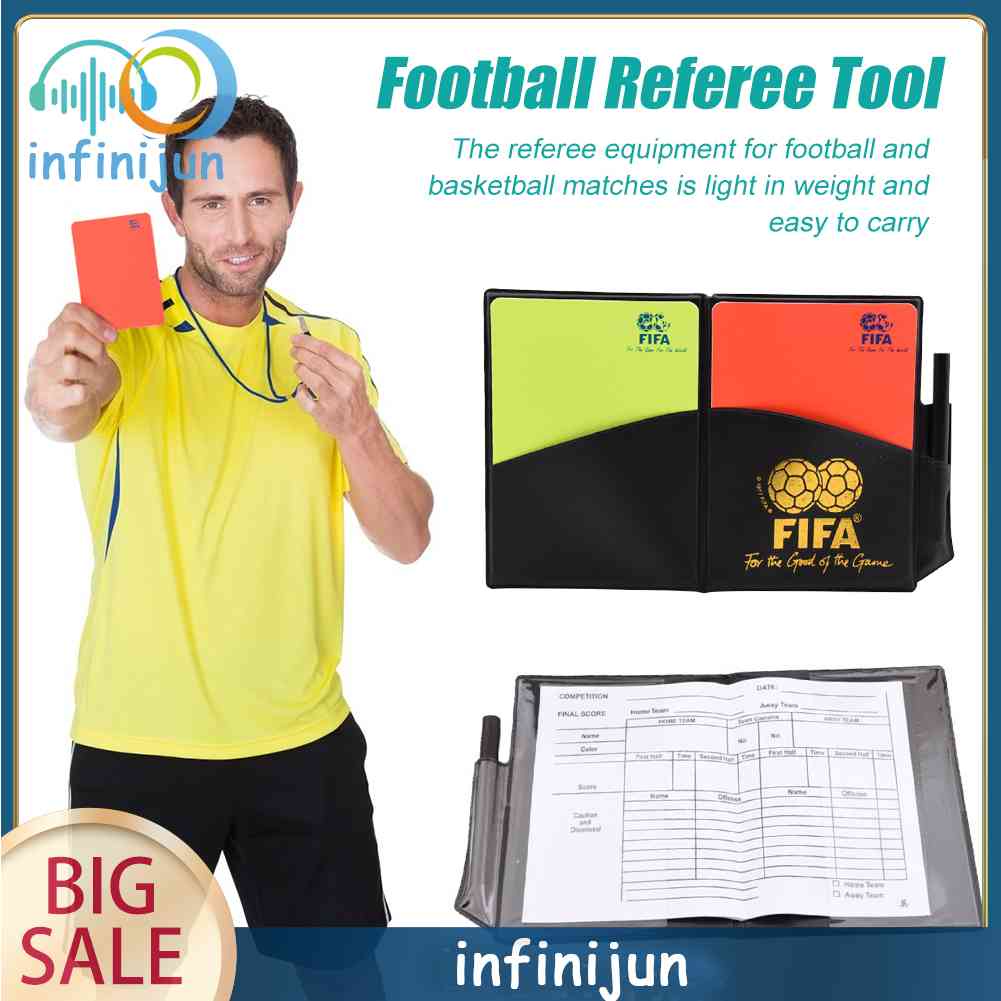Bộ Thẻ Ghi Âm Trọng Tài Bóng Đá Màu Đỏ / Vàng