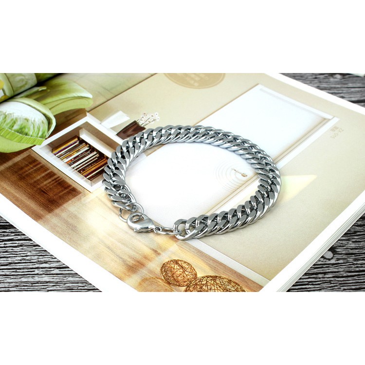 [Mã FAMAYFA giảm 10K đơn 50K] Vòng tay hợp kim titan nam nữ, vòng tay đôi xích đan xen sợi cá tính | BigBuy360 - bigbuy360.vn