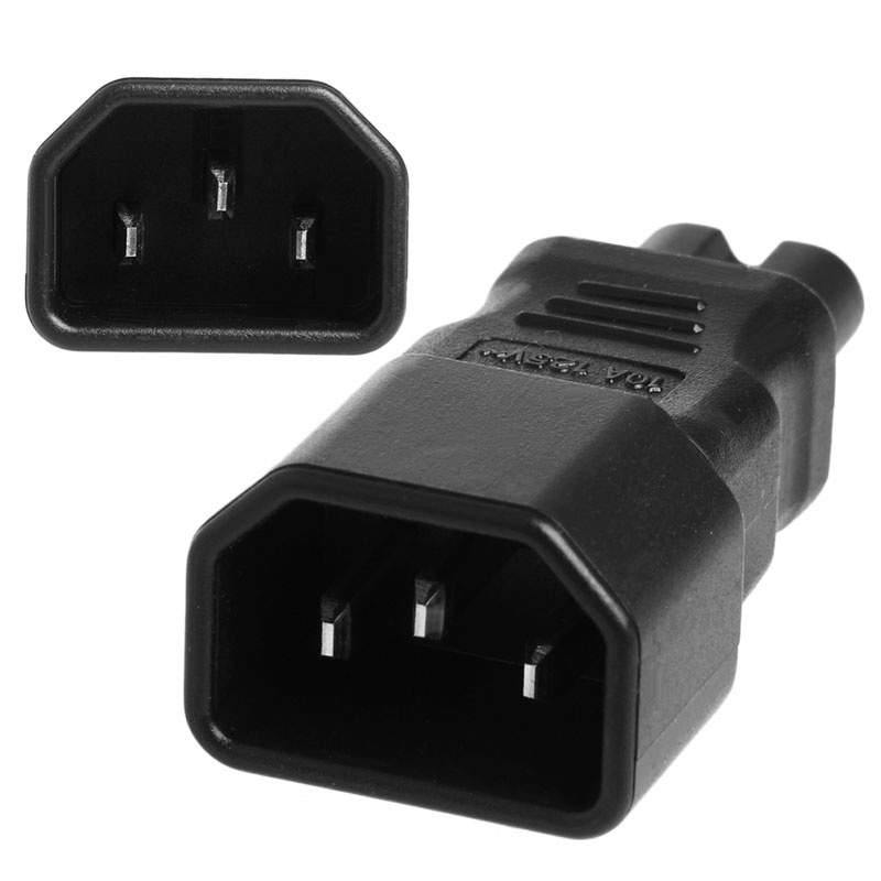 Phích Cắm Chuyển Đổi IEC 320 3-Pin C14 Male Sang C7 Female