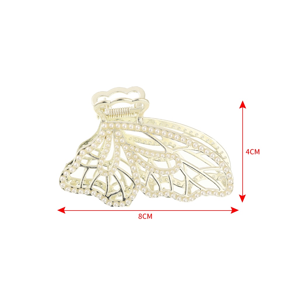 Kẹp tóc Haimeikang bằng kim loại hình bươm bướm đính đá thời trang