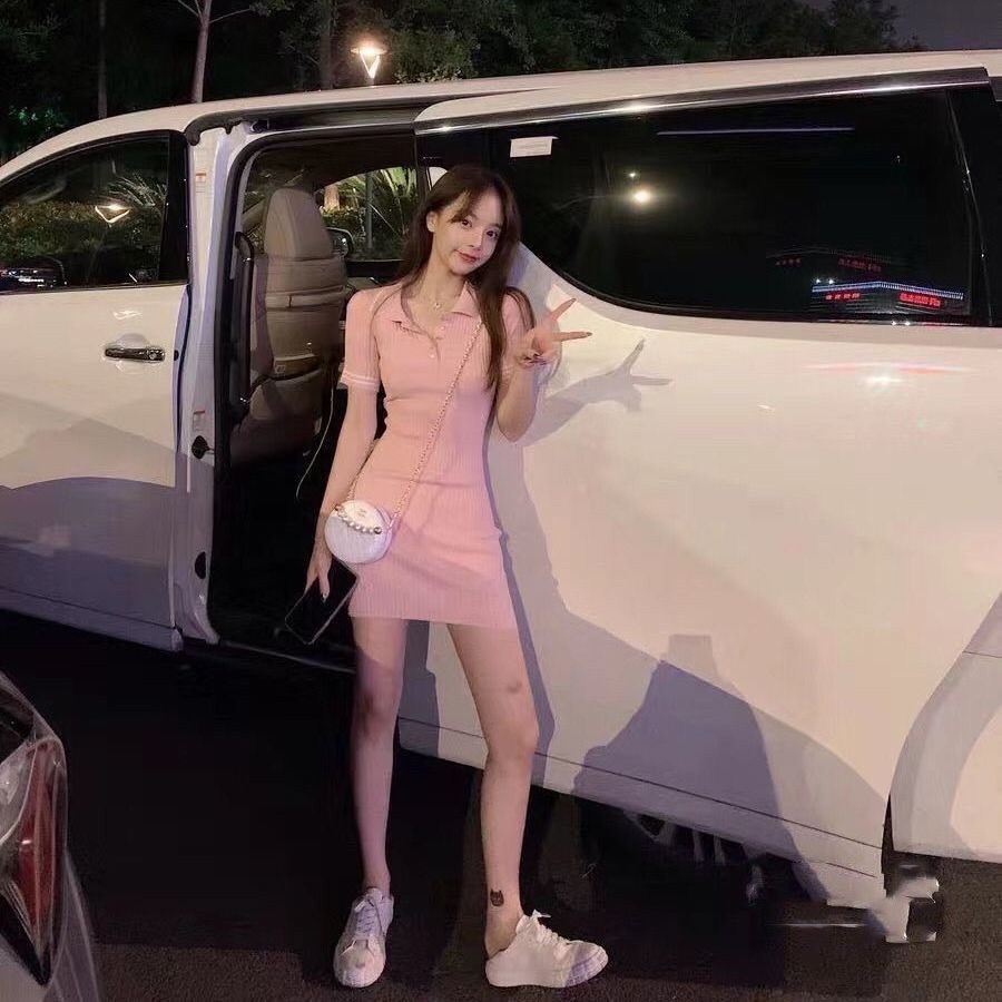 Váy ôm body polo len đan cổ bẻ chất đẹp | BigBuy360 - bigbuy360.vn