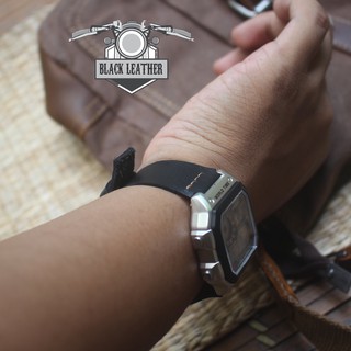 DÂY ĐỒNG HỒ CASIO AE1200 DA BÒ ĐEN ( Tặng kèm khóa + tool thay dây ) - BT-1CSO