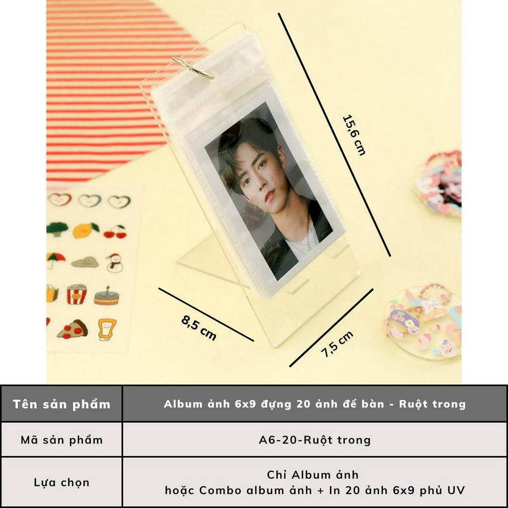 Combo album ảnh để bàn và in ảnh 6x9 phủ UV theo yêu cầu trang trí bàn làm việc Tú Vy Studio