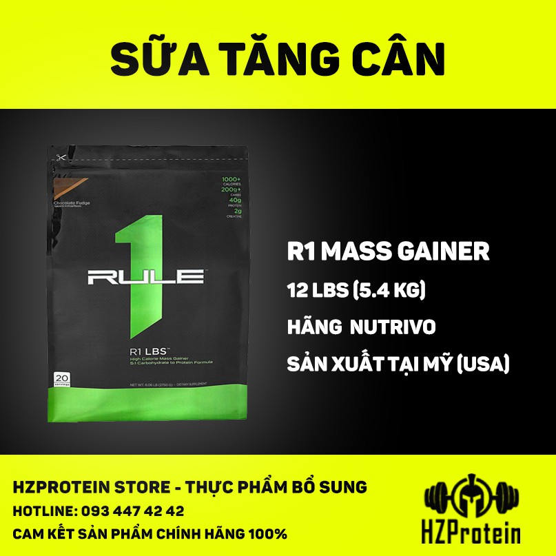 R1 MASS GAINER - SỮA TĂNG CÂN CHẤT LƯỢNG 12LB