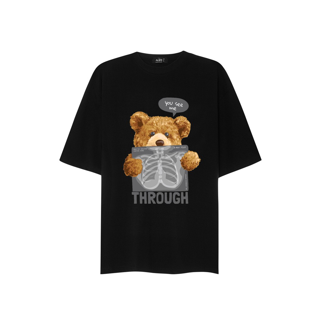 Áo Thun Form Rộng Nam MYO Vải Cotton In Hình Teddy Ct
