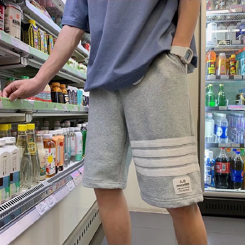 Quần Short Dáng Rộng Họa Tiết Kẻ Sọc Phong Cách Hip Hop Nhật Bản Thời Trang Cho Nam Size M-3XL