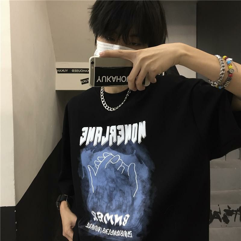 Áo thun tay lỡ nam nữ, áo phông unisex form rộng chất cotton mát mịn thấm hút mồ hôi hình bàn tay | BigBuy360 - bigbuy360.vn