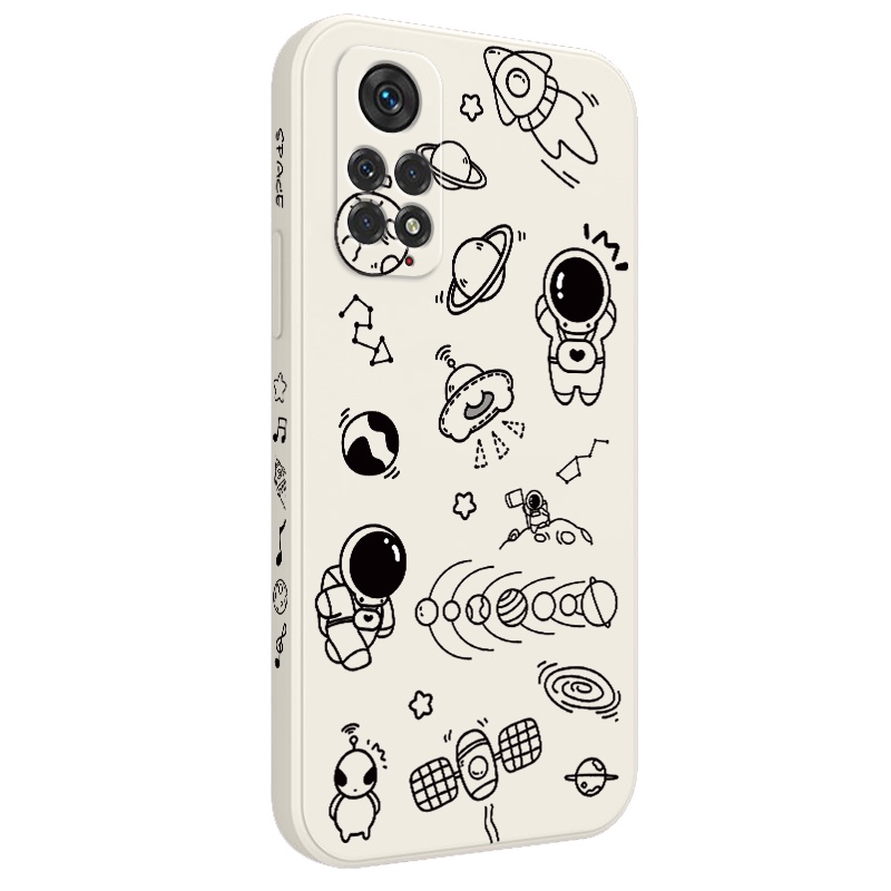 Ốp Điện Thoại Hình Vũ Trụ Âm Nhạc Sáng Tạo Cho Xiaomi Redmi Note 11 11S 11T Pro Plus + 4G 5G