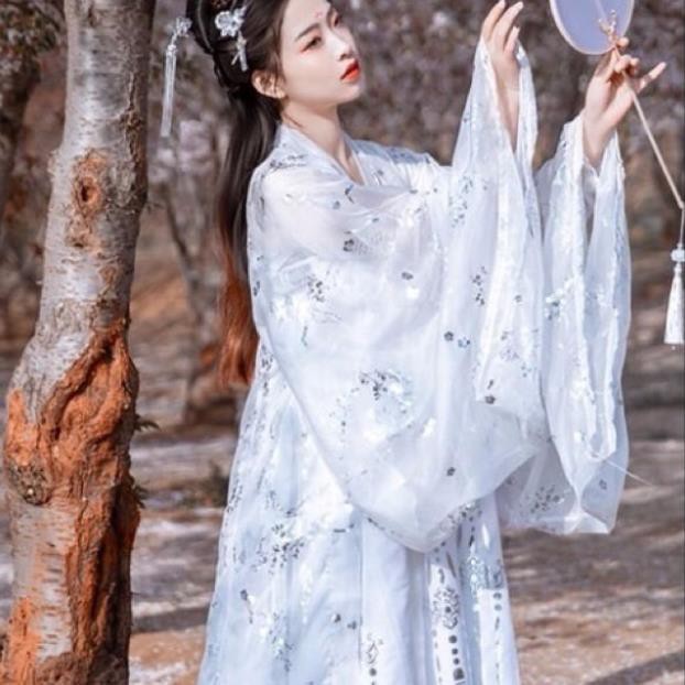 🌺  Hán phục Vân Hạc kèm áo choàng thắt ngực 3 màu