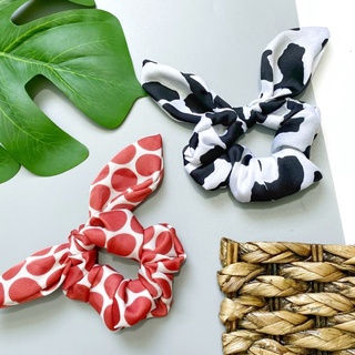 Dây cột tóc scrunchies tai thỏ phong cách Hàn Quốc