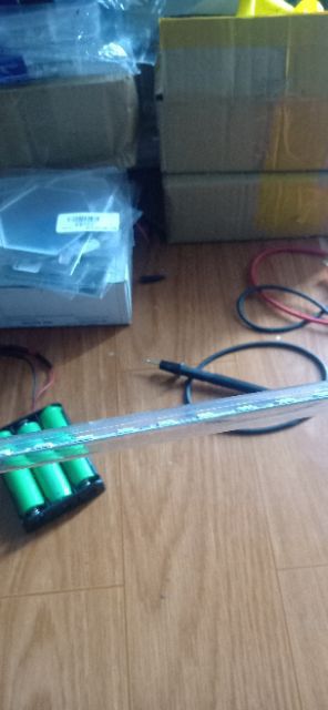 Led cho bể cá cảnh 45cm hai hàng bóng kép DC 12V siêu sáng có thể thả chìm trong nước