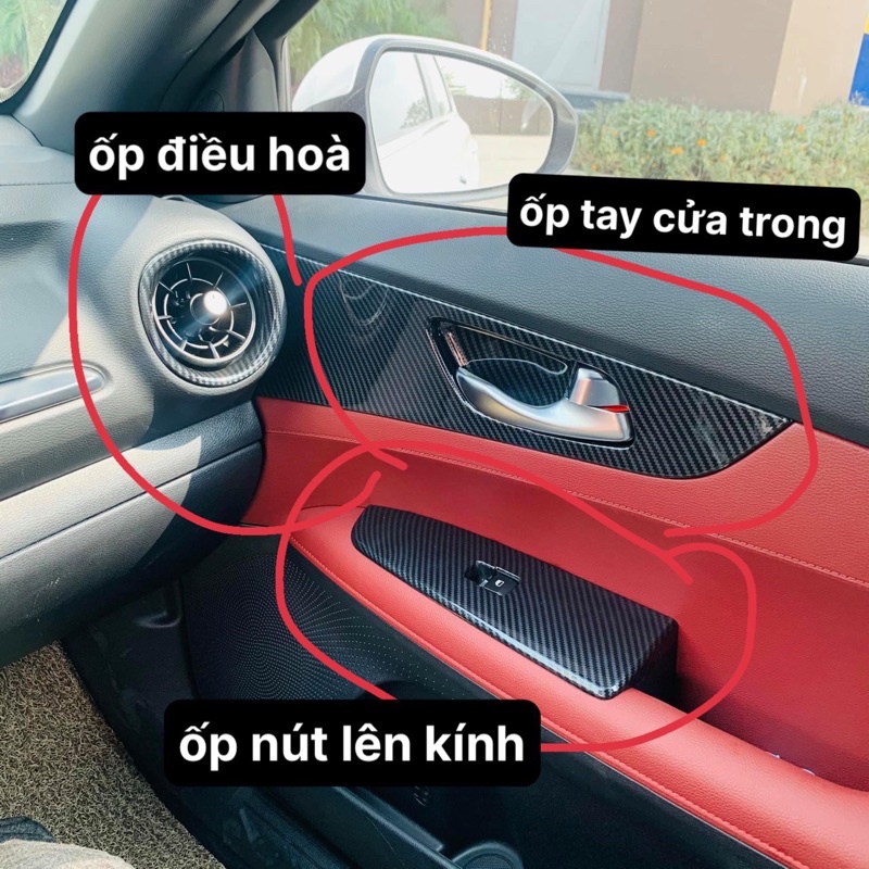 Ốp tay cửa trong+ ốp nút lên kính cho cerato/ k3 ⁉️‼️