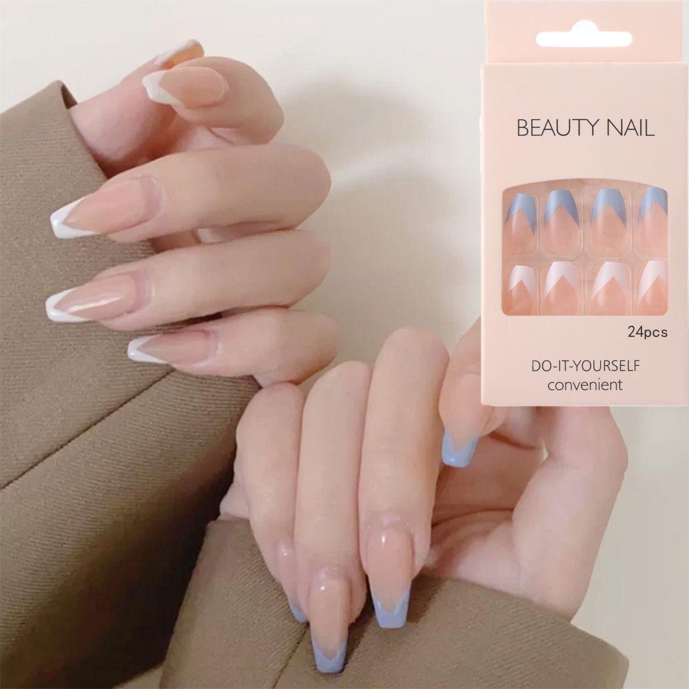 CACTU Bộ 24 Móng Tay Giả Che Phủ Toàn Diện Tháo Rời Được