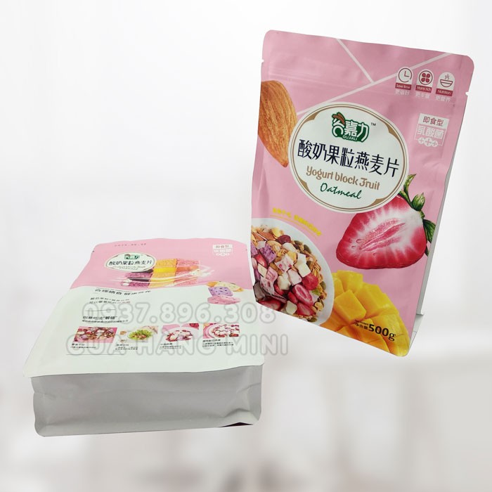 【LOẠI NGON】 Ngũ Cốc Sữa Chua Ăn Sáng Tăng Giảm Cân Mix Trái Cây Yogurt Block Fruit - 500g | WebRaoVat - webraovat.net.vn