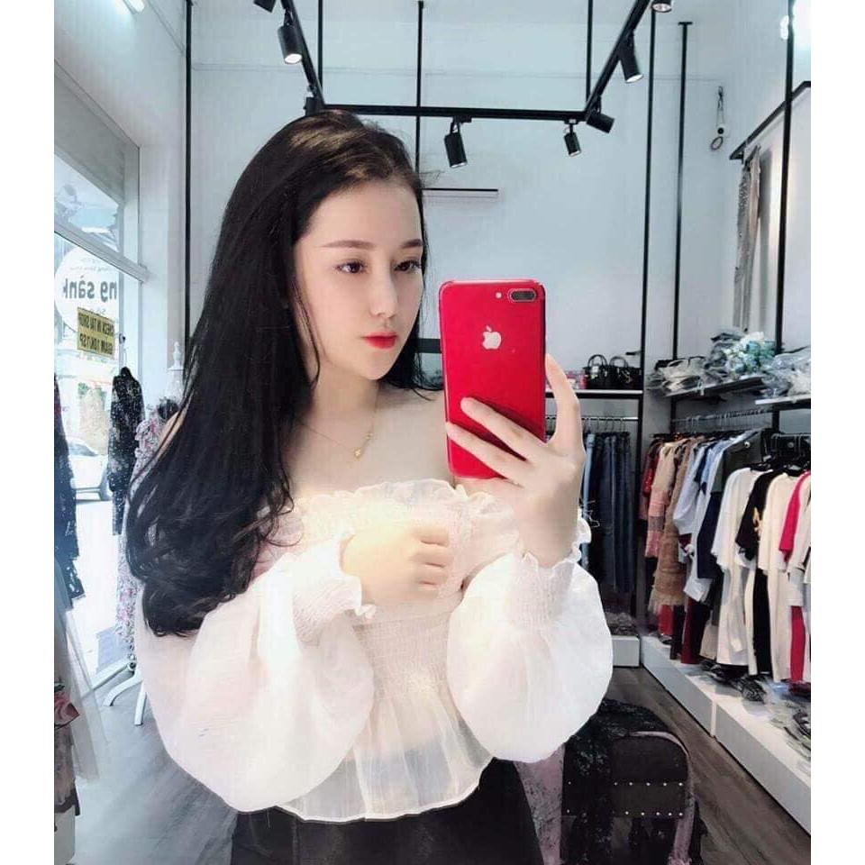 sơ mi trễ vai