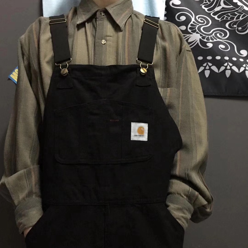 BYXI carhartt Carhart suspender pants loose jeans overalls straight pants couple fashion casual men and women 2021
