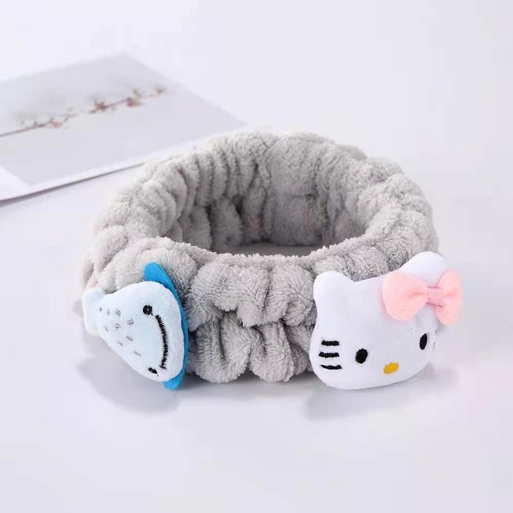 Băng đô rửa mặt co giãn hình mèo Hello Kitty đáng yêu Hàn Quốc