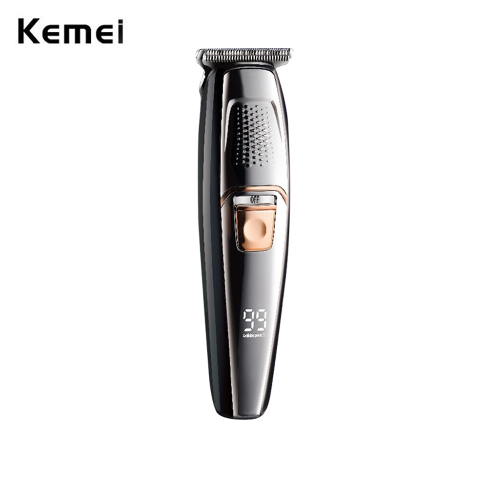 Tông đơ cắt tóc Kemei KM-8602 có màn hình LCD có thể sạc lại chất lượng cao cho người lớn/trẻ em