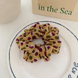 INS Cúc Scrunchies Dây buộc tóc hoa
