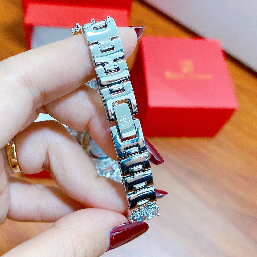 Đồng Hồ Nữ Royal Crown Hoa Tuyết Đính Đá 36mm Xách Tay