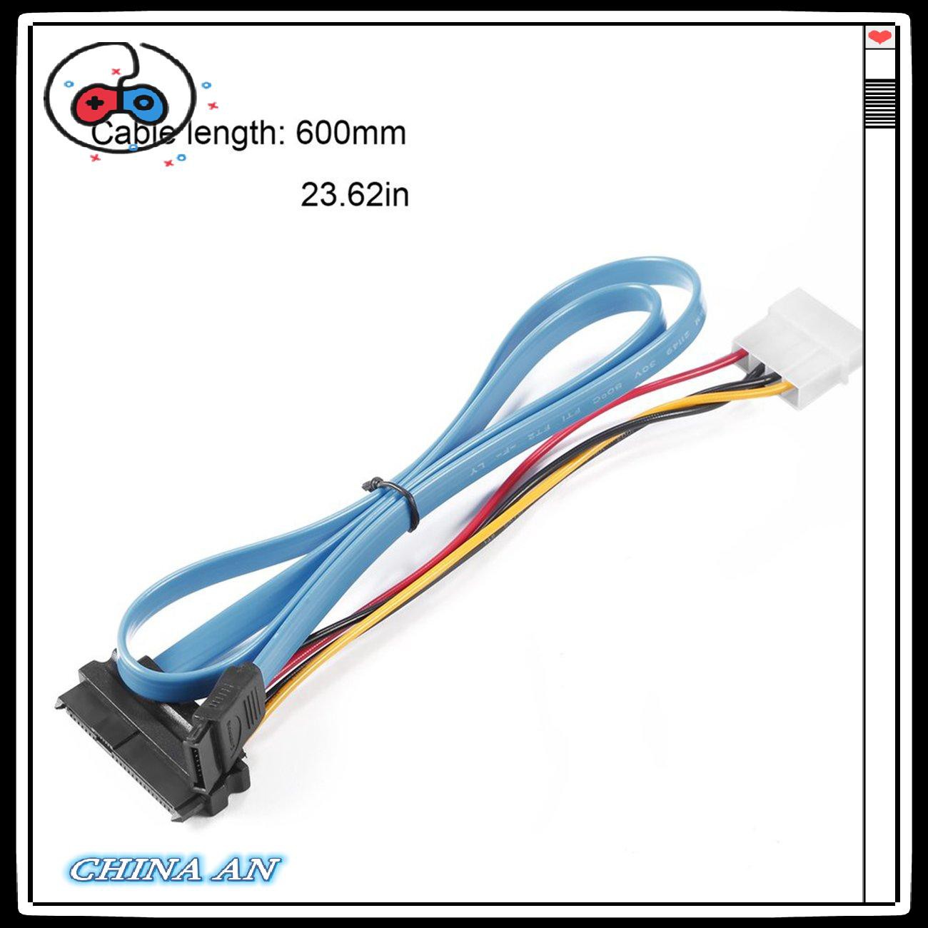⚡Hot sản phẩm/7 Pin SATA Serial ATA to SAS 29 Pin & 4 Pin Cable Male Connector Adapter