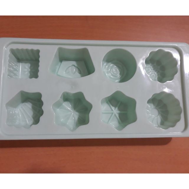 Khay bông hoa lá trái dâu vỉ đá, khuôn rau câu 8 viên- SF-HPL67 Jelly mold Ice cube tray