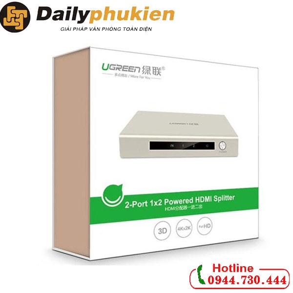 Bộ chia HDMI 1 ra 2 cổng hỗ trợ 4Kx2K full HD 1080P UGREEN 40276 dailyphukien