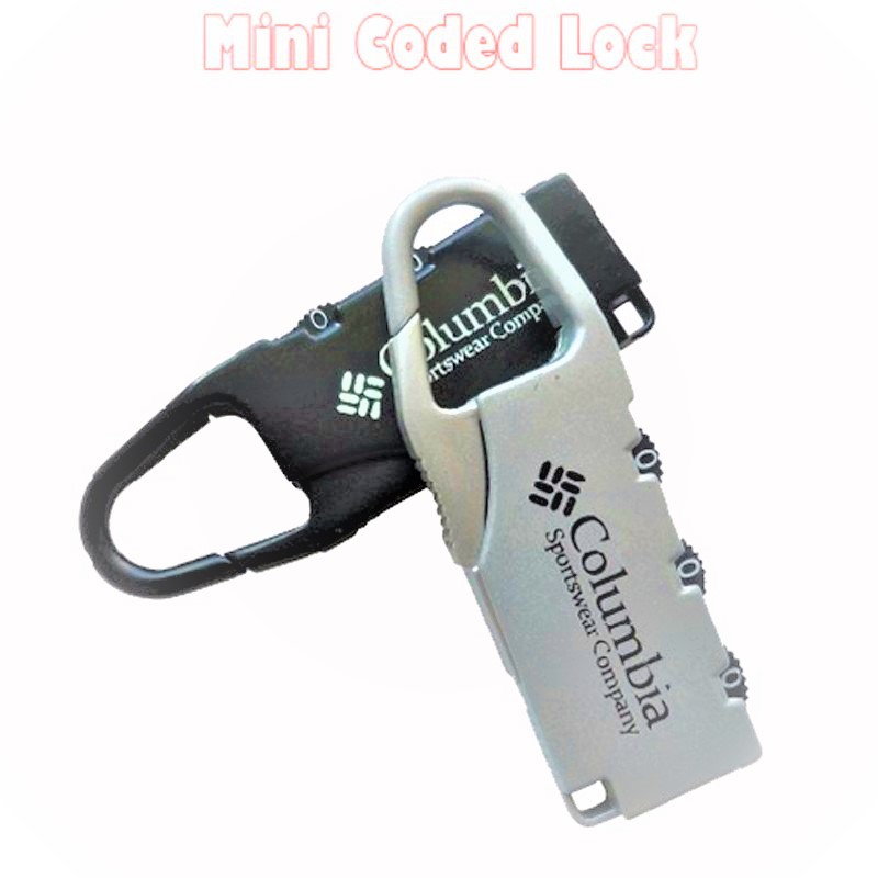 Ổ khóa số mini Columbia bằng thép không gỉ dùng khóa balo, vali, túi xách, ổ khóa mật mã mật khẩu du lịch chống trộm