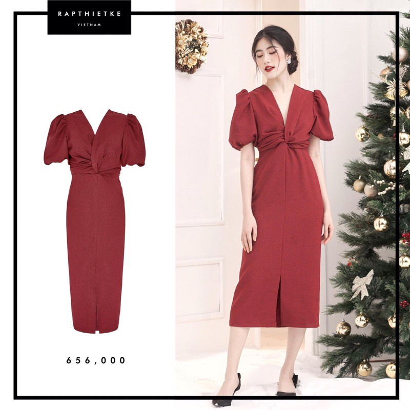 ĐẦM VÁY MERRY 8 RẬP THIẾT KẾ - DÁNG MAXI DÀI KHÔNG KÈM HOA CÀI | BigBuy360 - bigbuy360.vn