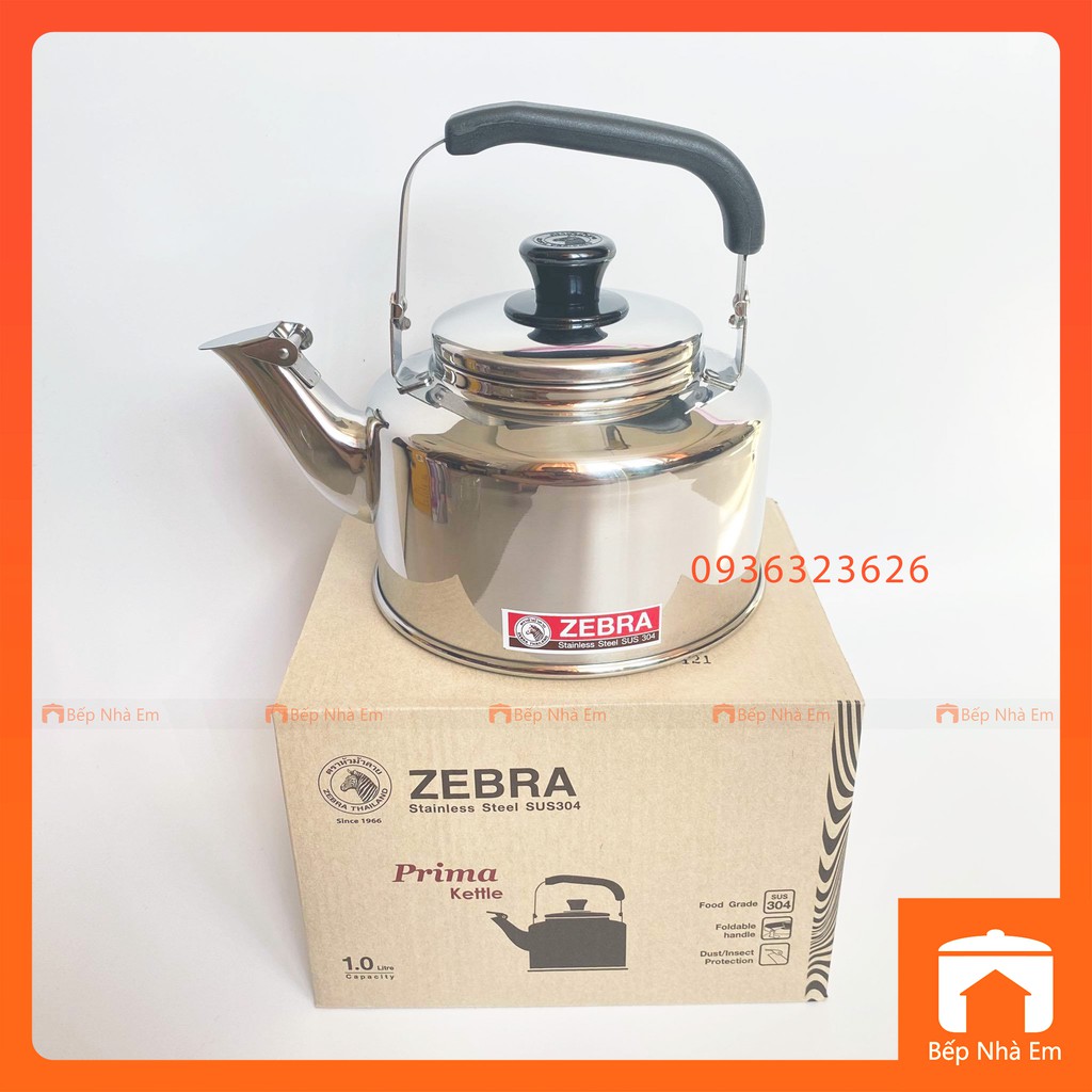 Ấm Đun Nước Zebra Siêu Dày 1.0L Nhỏ Gọn Cao Cấp - Hàng Nhập Khẩu Thái Lan