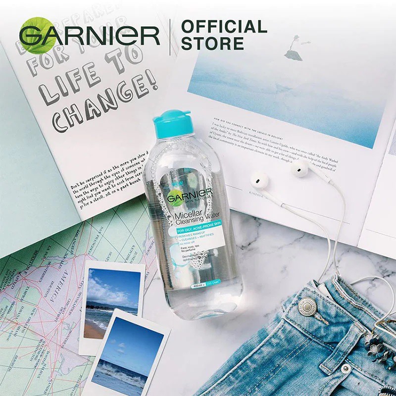 Nước tẩy trang Garnier da dầu mụn nắp xanh