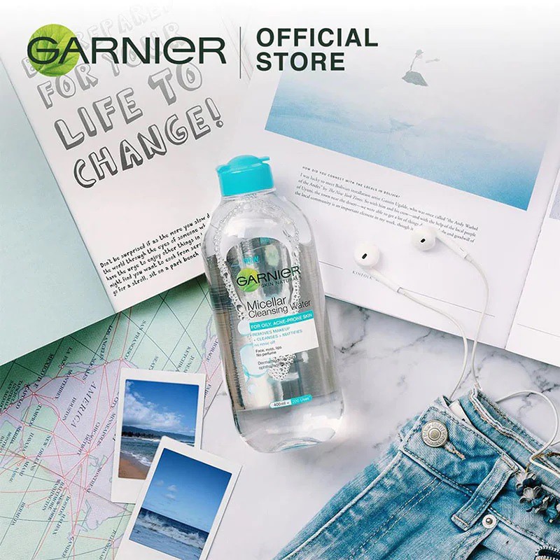 Nước tẩy trang Garnier da dầu mụn nắp xanh