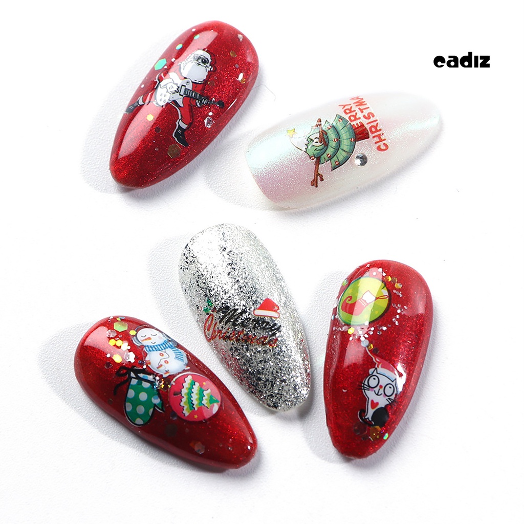 Miếng Dán Móng Tay Hiệu Ứng 3D Chủ Đề Giáng Sinh