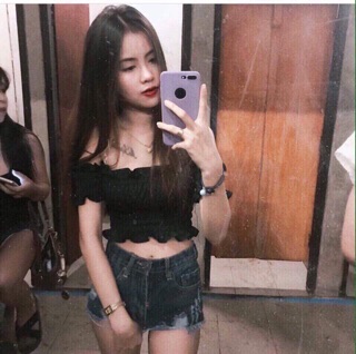 Áo trễ vai nhún 