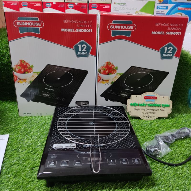 Bếp hồng ngoại cơ Sunhouse 6011 công suất 2000W hàng chính hãng giá rẻ(bao lỗi 1đổi 1)