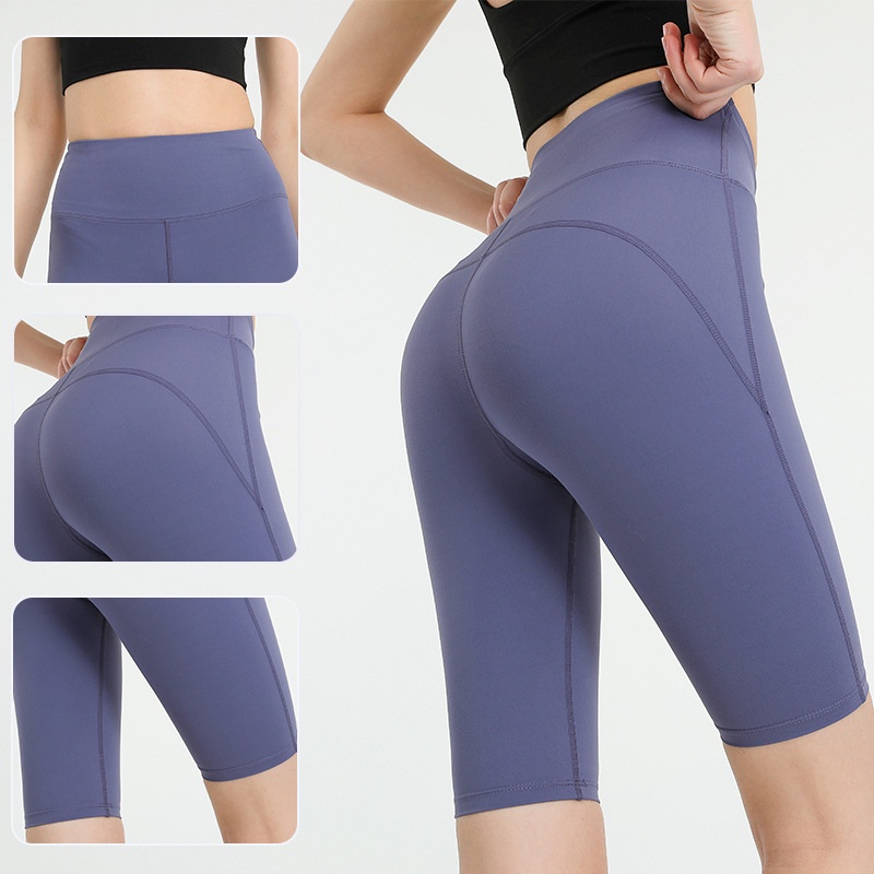 Lululemon      Mới Quần Short Tập Yoga 5 Tấc Lưng Cao Có Túi Yk03 3 Màu
