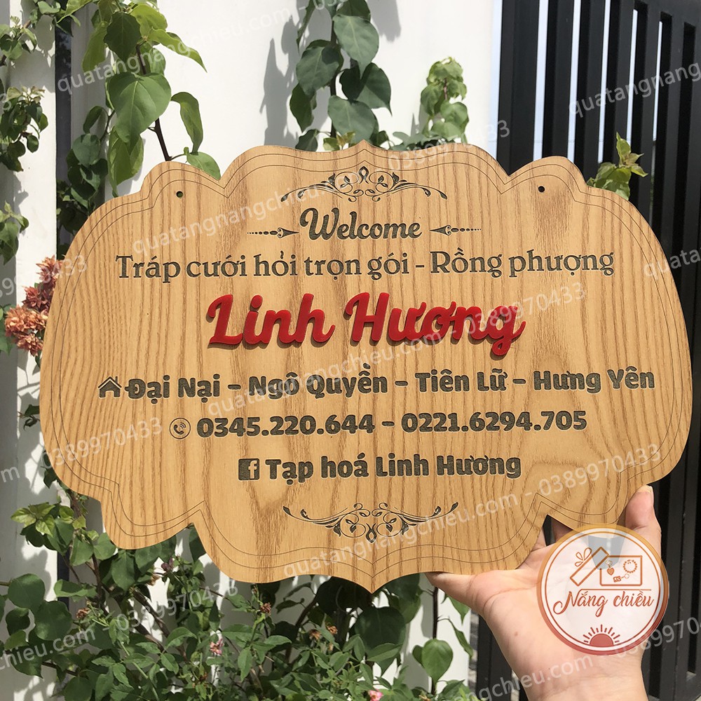 Bảng gỗ treo cửa hàng , treo quán cà phê, quán trà sữa_ Free thiết kế theo yêu cầu