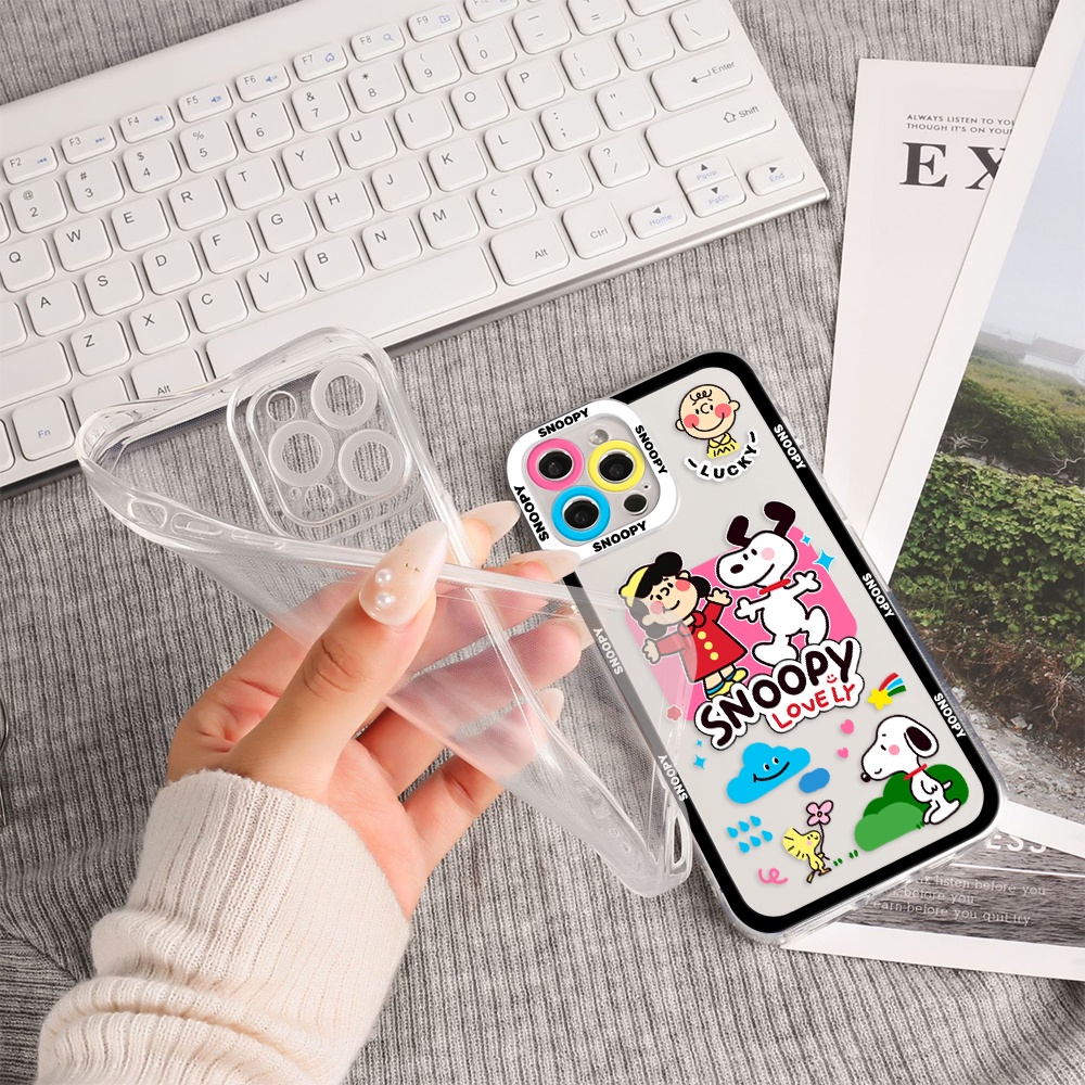 Ốp Điện Thoại Tpu Mềm Chống Sốc In Hình Snoopy Cho iPhone 11 12 13 pro max XS X XR XSMax 7 8 6 6s plus SE 2020