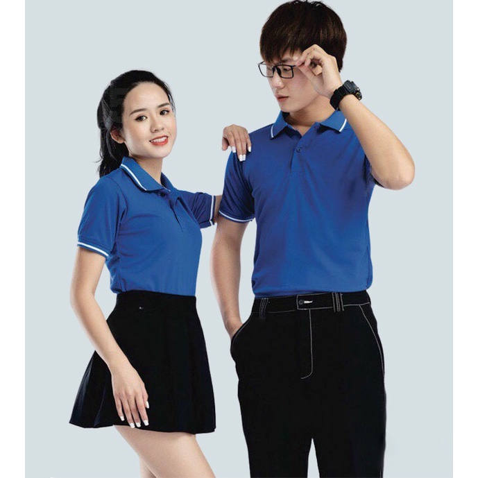 Áo thun có cổ nam nữ cổ bẻ polo trơn tay ngắn vải cá sấu mè mát mẻ chuẩn form nhiều màu ACB2 Bin Action