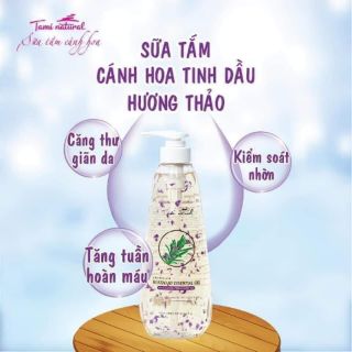 Sữa tắm cánh hoa tinh dầu hương thảo