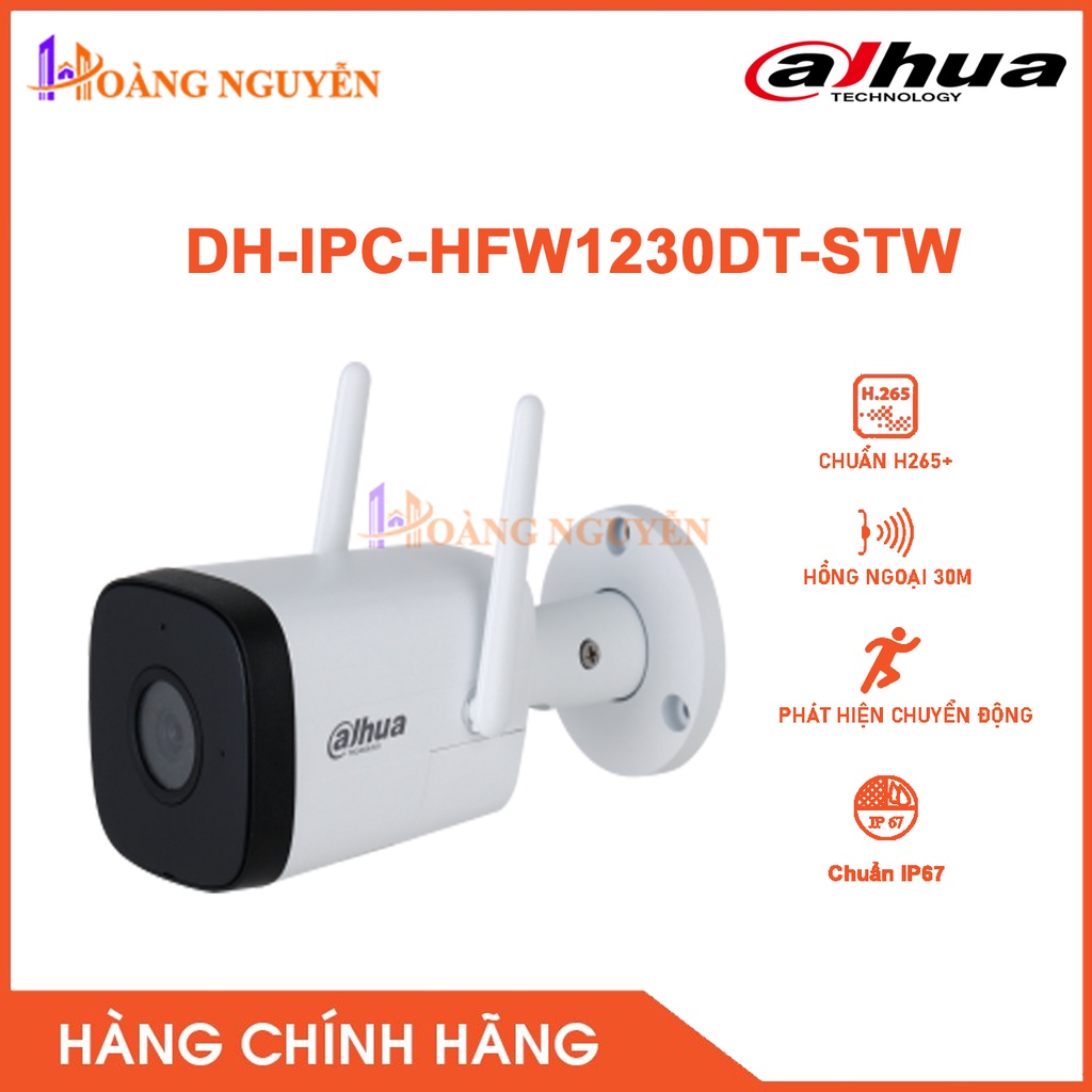 [NHÀ PHÂN PHỐI] Camera IP hồng ngoại không dây 2.0 Megapixel DAHUA DH-IPC-HFW1230DT-STW- Công Nghệ Hoàng Nguyễn