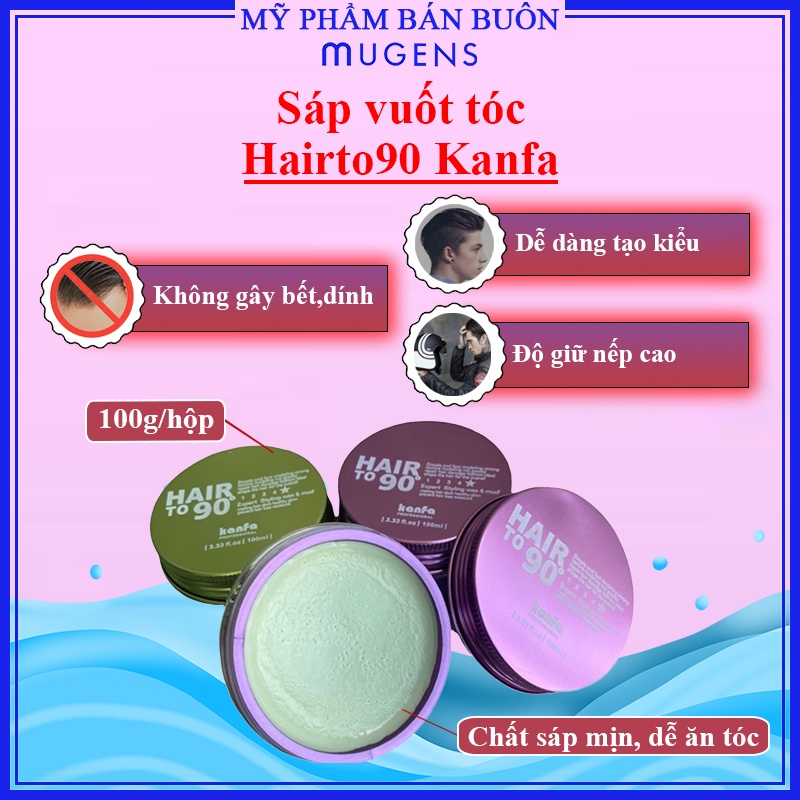 Sáp vuốt tóc nữ 🎁 Wax vuốt tóc nữ Hairto90 Kanfa chính hãng MN46